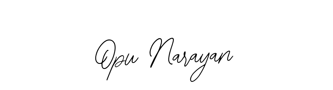 Also we have Opu Narayan name is the best signature style. Create professional handwritten signature collection using Bearetta-2O07w autograph style. Opu Narayan signature style 12 images and pictures png