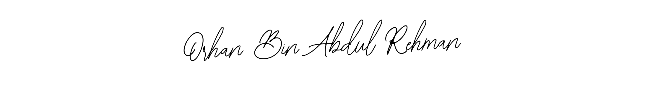Bearetta-2O07w is a professional signature style that is perfect for those who want to add a touch of class to their signature. It is also a great choice for those who want to make their signature more unique. Get Orhan Bin Abdul Rehman name to fancy signature for free. Orhan Bin Abdul Rehman signature style 12 images and pictures png