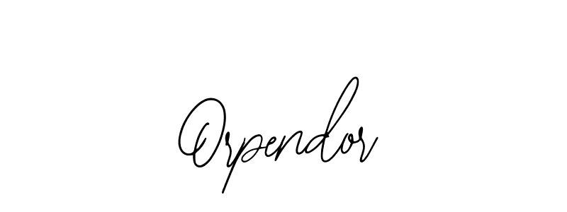 How to make Orpendor name signature. Use Bearetta-2O07w style for creating short signs online. This is the latest handwritten sign. Orpendor signature style 12 images and pictures png