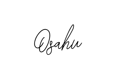 Use a signature maker to create a handwritten signature online. With this signature software, you can design (Bearetta-2O07w) your own signature for name Osahu. Osahu signature style 12 images and pictures png