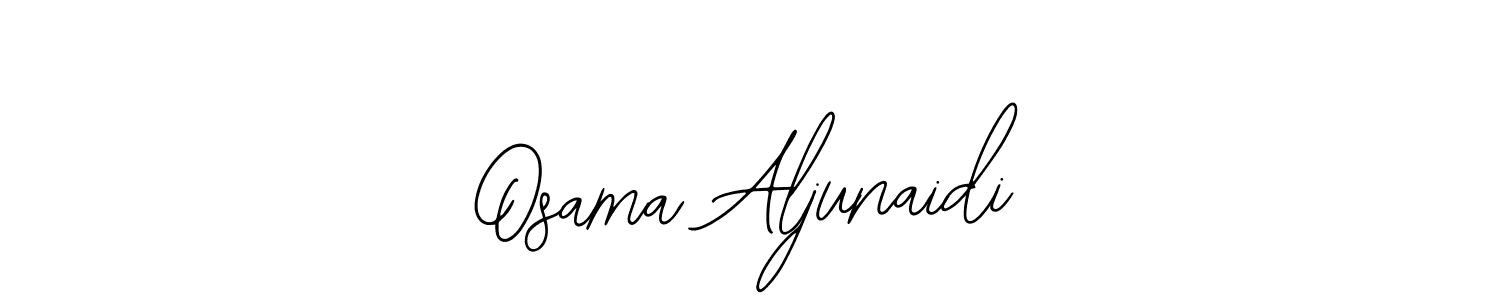 The best way (Bearetta-2O07w) to make a short signature is to pick only two or three words in your name. The name Osama Aljunaidi include a total of six letters. For converting this name. Osama Aljunaidi signature style 12 images and pictures png