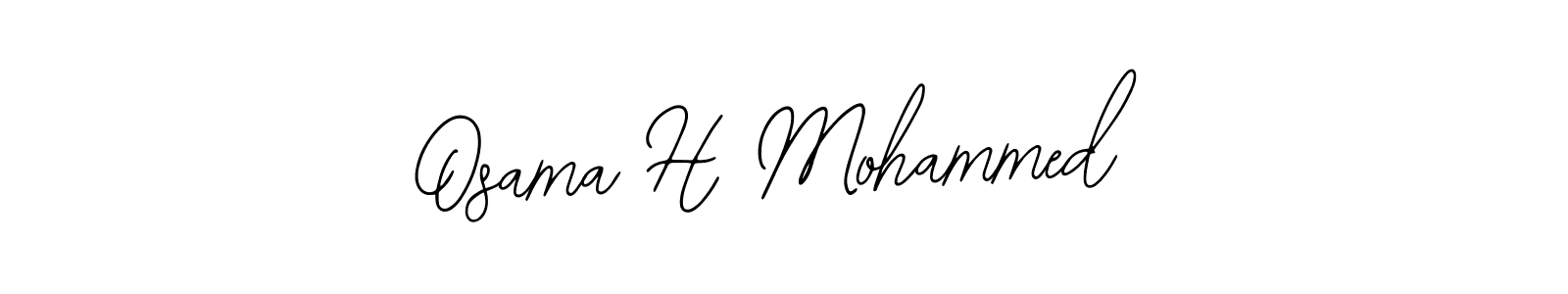 Use a signature maker to create a handwritten signature online. With this signature software, you can design (Bearetta-2O07w) your own signature for name Osama H Mohammed. Osama H Mohammed signature style 12 images and pictures png