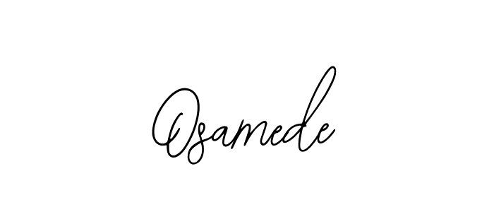 The best way (Bearetta-2O07w) to make a short signature is to pick only two or three words in your name. The name Osamede include a total of six letters. For converting this name. Osamede signature style 12 images and pictures png
