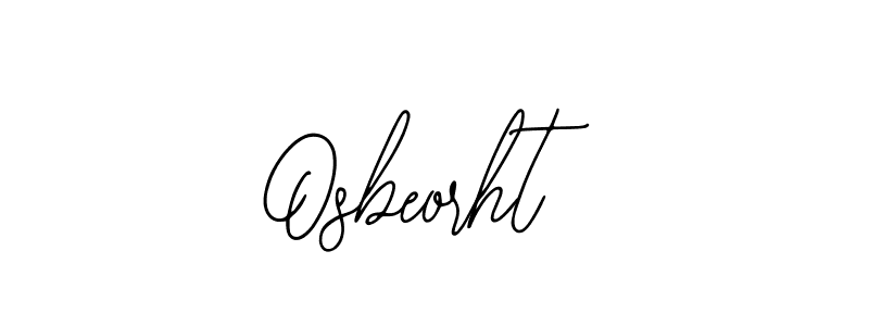 How to make Osbeorht name signature. Use Bearetta-2O07w style for creating short signs online. This is the latest handwritten sign. Osbeorht signature style 12 images and pictures png