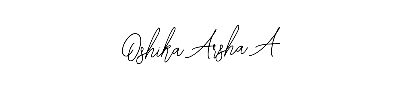 How to make Oshika Arsha A name signature. Use Bearetta-2O07w style for creating short signs online. This is the latest handwritten sign. Oshika Arsha A signature style 12 images and pictures png