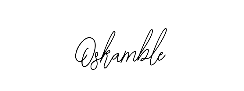The best way (Bearetta-2O07w) to make a short signature is to pick only two or three words in your name. The name Oskamble include a total of six letters. For converting this name. Oskamble signature style 12 images and pictures png
