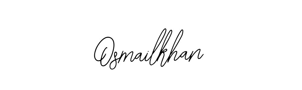 How to make Osmailkhan name signature. Use Bearetta-2O07w style for creating short signs online. This is the latest handwritten sign. Osmailkhan signature style 12 images and pictures png