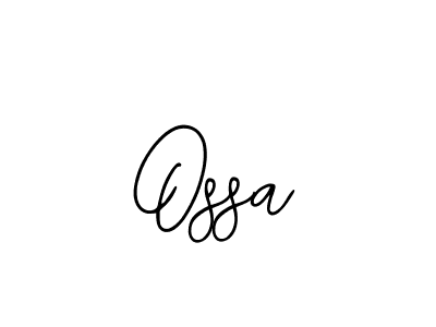 Bearetta-2O07w is a professional signature style that is perfect for those who want to add a touch of class to their signature. It is also a great choice for those who want to make their signature more unique. Get Ossa name to fancy signature for free. Ossa signature style 12 images and pictures png