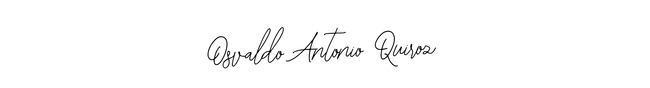 Design your own signature with our free online signature maker. With this signature software, you can create a handwritten (Bearetta-2O07w) signature for name Osvaldo Antonio Quiroz. Osvaldo Antonio Quiroz signature style 12 images and pictures png