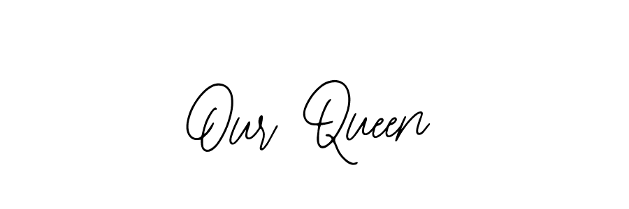 Design your own signature with our free online signature maker. With this signature software, you can create a handwritten (Bearetta-2O07w) signature for name Our Queen. Our Queen signature style 12 images and pictures png