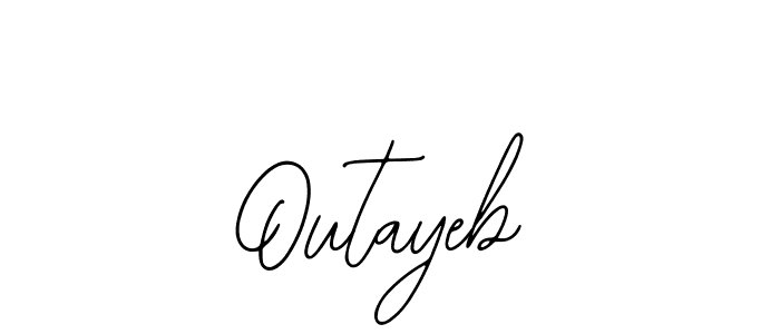 if you are searching for the best signature style for your name Outayeb. so please give up your signature search. here we have designed multiple signature styles  using Bearetta-2O07w. Outayeb signature style 12 images and pictures png