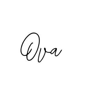 Use a signature maker to create a handwritten signature online. With this signature software, you can design (Bearetta-2O07w) your own signature for name Ova. Ova signature style 12 images and pictures png