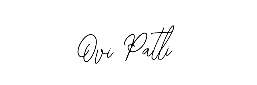 How to make Ovi Patli name signature. Use Bearetta-2O07w style for creating short signs online. This is the latest handwritten sign. Ovi Patli signature style 12 images and pictures png