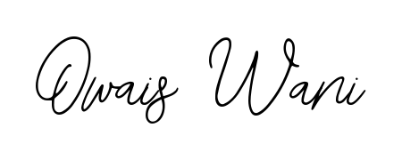 The Bearetta-2O07w typeface gives name Owais Wani a refined look. Suitable for certificates, diplomas, and official verification. Owais Wani signature style 12 images and pictures png