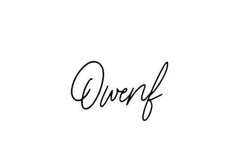 Use a signature maker to create a handwritten signature online. With this signature software, you can design (Bearetta-2O07w) your own signature for name Owenf. Owenf signature style 12 images and pictures png