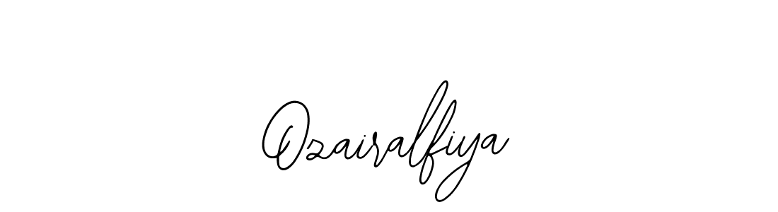 Similarly Bearetta-2O07w is the best handwritten signature design. Signature creator online .You can use it as an online autograph creator for name Ozairalfiya. Ozairalfiya signature style 12 images and pictures png