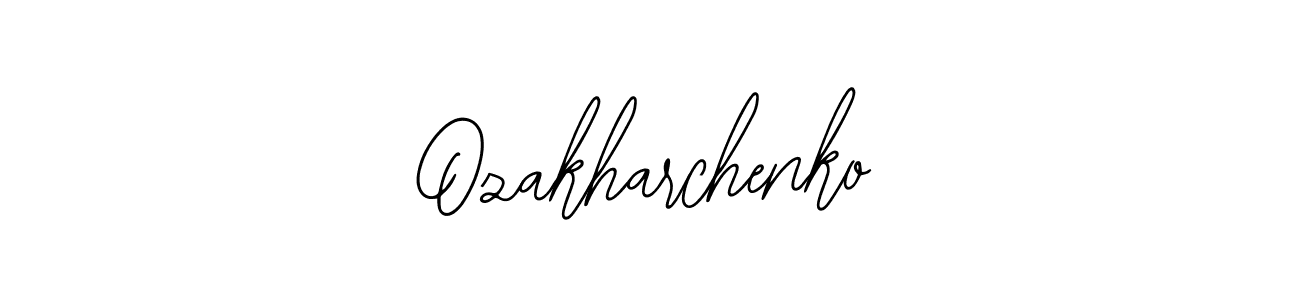 How to make Ozakharchenko name signature. Use Bearetta-2O07w style for creating short signs online. This is the latest handwritten sign. Ozakharchenko signature style 12 images and pictures png