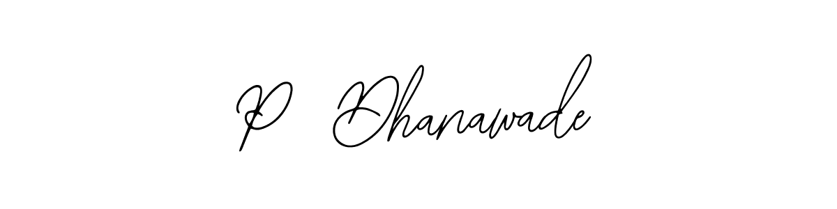 if you are searching for the best signature style for your name P  Dhanawade. so please give up your signature search. here we have designed multiple signature styles  using Bearetta-2O07w. P  Dhanawade signature style 12 images and pictures png