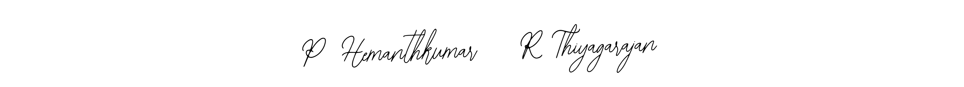 Make a beautiful signature design for name P  Hemanthkumar    R Thiyagarajan. Use this online signature maker to create a handwritten signature for free. P  Hemanthkumar    R Thiyagarajan signature style 12 images and pictures png