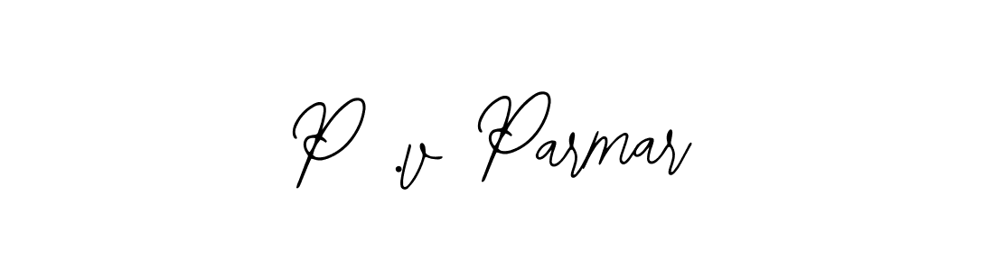 How to make P .v Parmar name signature. Use Bearetta-2O07w style for creating short signs online. This is the latest handwritten sign. P .v Parmar signature style 12 images and pictures png