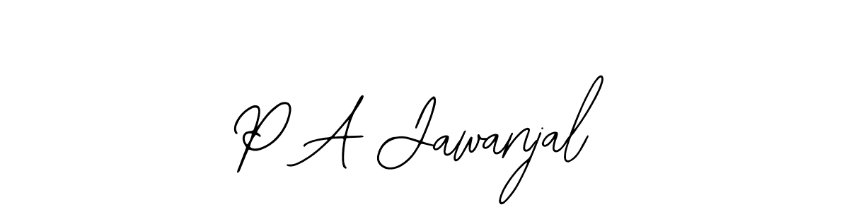 Make a beautiful signature design for name P A Jawanjal. With this signature (Bearetta-2O07w) style, you can create a handwritten signature for free. P A Jawanjal signature style 12 images and pictures png