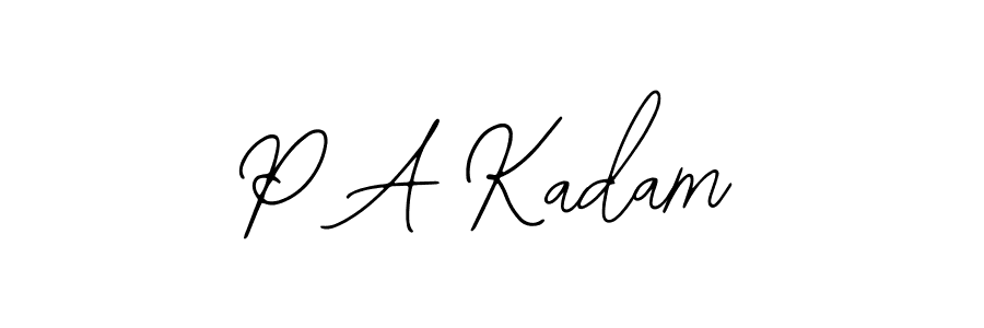 You should practise on your own different ways (Bearetta-2O07w) to write your name (P A Kadam) in signature. don't let someone else do it for you. P A Kadam signature style 12 images and pictures png