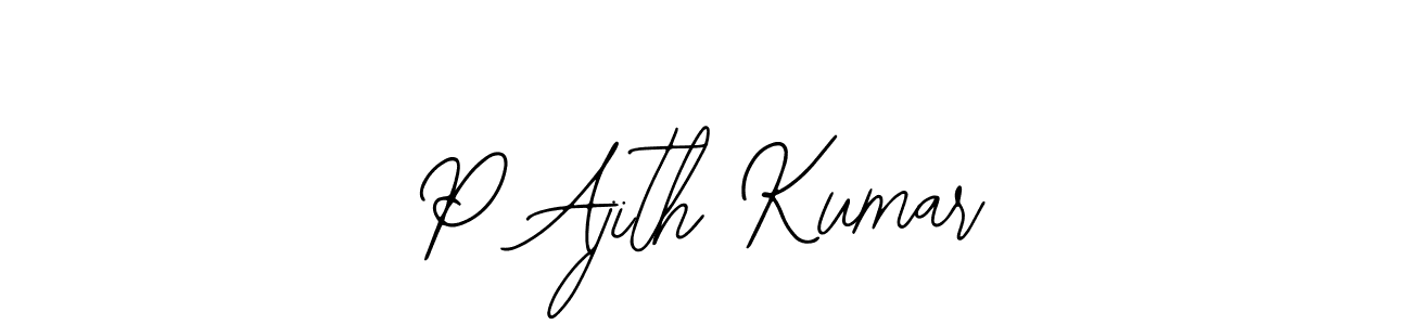 The best way (Bearetta-2O07w) to make a short signature is to pick only two or three words in your name. The name P Ajith Kumar include a total of six letters. For converting this name. P Ajith Kumar signature style 12 images and pictures png