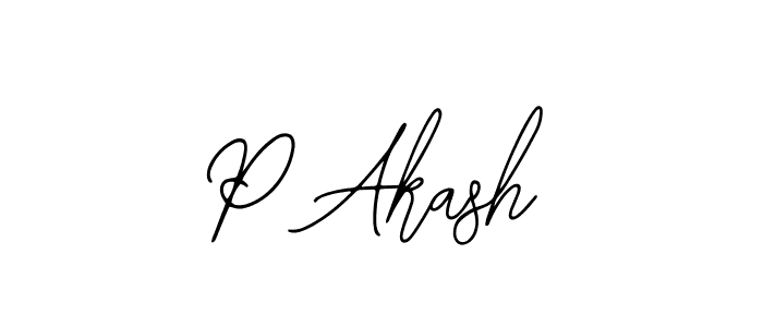 Create a beautiful signature design for name P Akash. With this signature (Bearetta-2O07w) fonts, you can make a handwritten signature for free. P Akash signature style 12 images and pictures png
