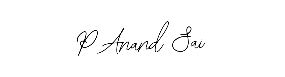 You should practise on your own different ways (Bearetta-2O07w) to write your name (P Anand Sai) in signature. don't let someone else do it for you. P Anand Sai signature style 12 images and pictures png