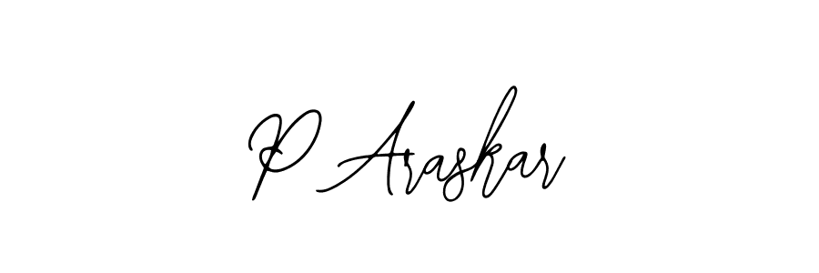 if you are searching for the best signature style for your name P Araskar. so please give up your signature search. here we have designed multiple signature styles  using Bearetta-2O07w. P Araskar signature style 12 images and pictures png