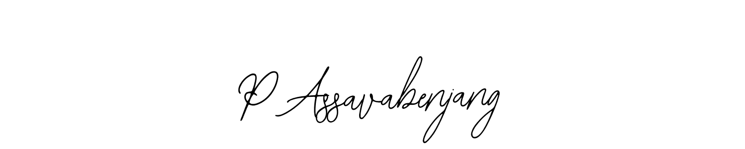 Design your own signature with our free online signature maker. With this signature software, you can create a handwritten (Bearetta-2O07w) signature for name P Assavabenjang. P Assavabenjang signature style 12 images and pictures png