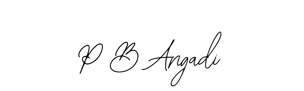 Make a beautiful signature design for name P B Angadi. With this signature (Bearetta-2O07w) style, you can create a handwritten signature for free. P B Angadi signature style 12 images and pictures png