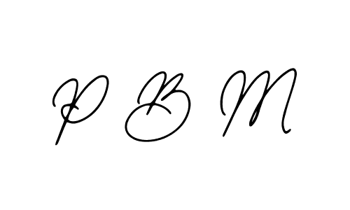 P B M stylish signature style. Best Handwritten Sign (Bearetta-2O07w) for my name. Handwritten Signature Collection Ideas for my name P B M. P B M signature style 12 images and pictures png