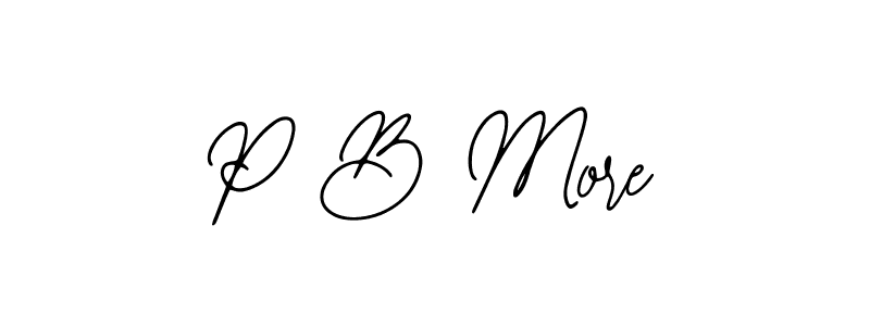 P B More stylish signature style. Best Handwritten Sign (Bearetta-2O07w) for my name. Handwritten Signature Collection Ideas for my name P B More. P B More signature style 12 images and pictures png