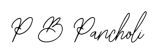 Enhance your business communications with P B Pancholi signature in Bearetta-2O07w lettering. Clean, modern, and universally compatible. P B Pancholi signature style 12 images and pictures png