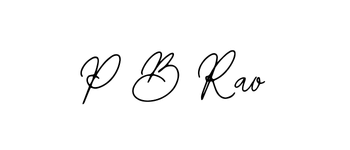 How to make P B Rao name signature. Use Bearetta-2O07w style for creating short signs online. This is the latest handwritten sign. P B Rao signature style 12 images and pictures png