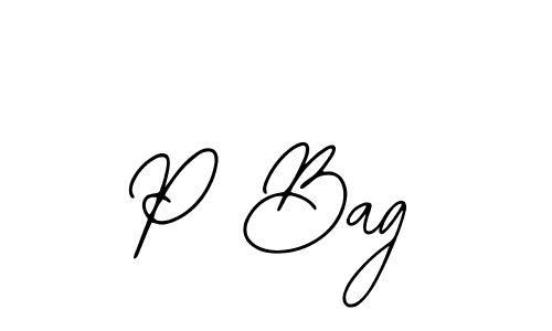 Create a beautiful signature design for name P Bag. With this signature (Bearetta-2O07w) fonts, you can make a handwritten signature for free. P Bag signature style 12 images and pictures png