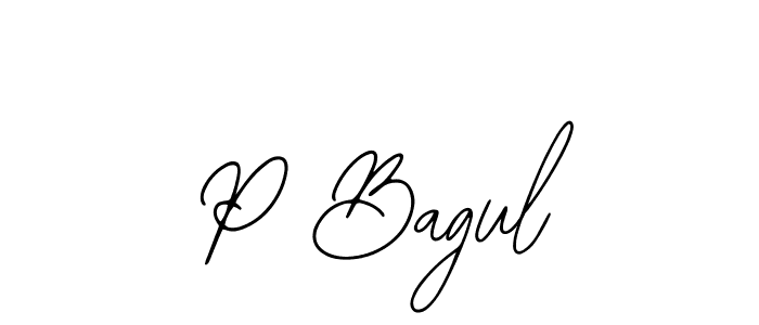 Create a beautiful signature design for name P Bagul. With this signature (Bearetta-2O07w) fonts, you can make a handwritten signature for free. P Bagul signature style 12 images and pictures png