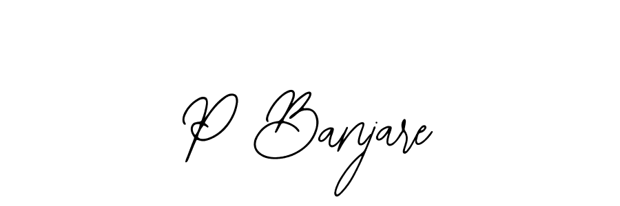 How to Draw P Banjare signature style? Bearetta-2O07w is a latest design signature styles for name P Banjare. P Banjare signature style 12 images and pictures png