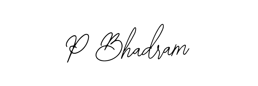 Make a short P Bhadram signature style. Manage your documents anywhere anytime using Bearetta-2O07w. Create and add eSignatures, submit forms, share and send files easily. P Bhadram signature style 12 images and pictures png