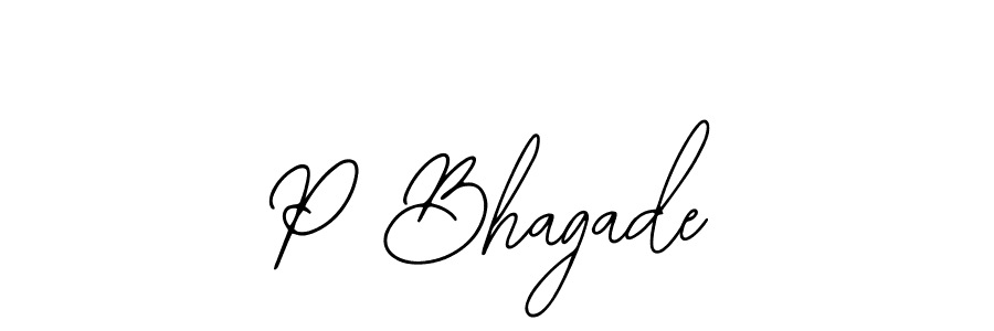 if you are searching for the best signature style for your name P Bhagade. so please give up your signature search. here we have designed multiple signature styles  using Bearetta-2O07w. P Bhagade signature style 12 images and pictures png