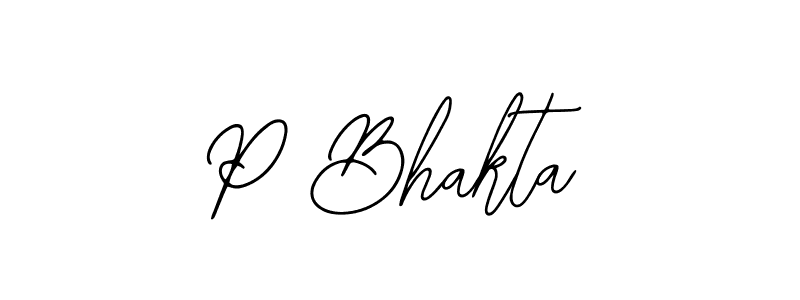 P Bhakta stylish signature style. Best Handwritten Sign (Bearetta-2O07w) for my name. Handwritten Signature Collection Ideas for my name P Bhakta. P Bhakta signature style 12 images and pictures png