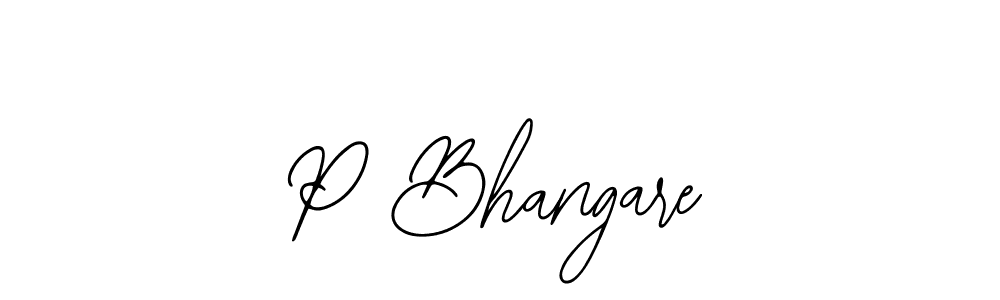 Also we have P Bhangare name is the best signature style. Create professional handwritten signature collection using Bearetta-2O07w autograph style. P Bhangare signature style 12 images and pictures png