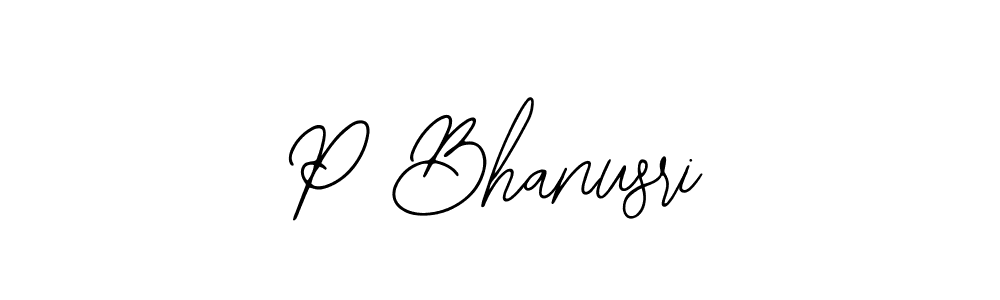 if you are searching for the best signature style for your name P Bhanusri. so please give up your signature search. here we have designed multiple signature styles  using Bearetta-2O07w. P Bhanusri signature style 12 images and pictures png