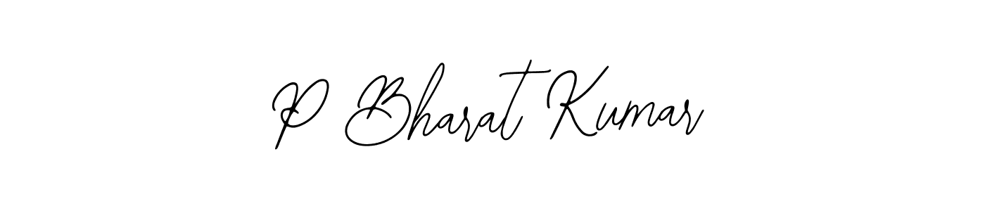 You should practise on your own different ways (Bearetta-2O07w) to write your name (P Bharat Kumar) in signature. don't let someone else do it for you. P Bharat Kumar signature style 12 images and pictures png