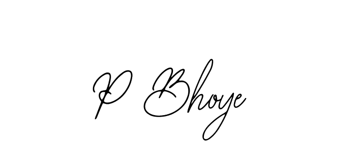 You should practise on your own different ways (Bearetta-2O07w) to write your name (P Bhoye) in signature. don't let someone else do it for you. P Bhoye signature style 12 images and pictures png