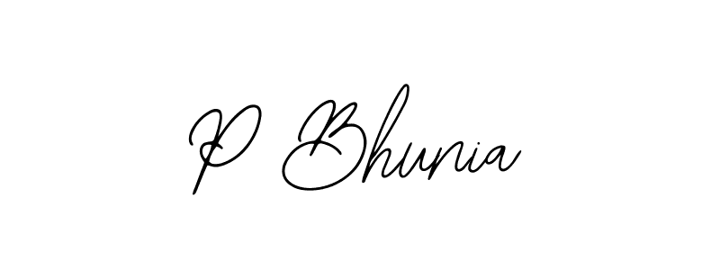 Make a beautiful signature design for name P Bhunia. With this signature (Bearetta-2O07w) style, you can create a handwritten signature for free. P Bhunia signature style 12 images and pictures png