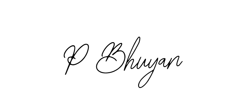 P Bhuyan stylish signature style. Best Handwritten Sign (Bearetta-2O07w) for my name. Handwritten Signature Collection Ideas for my name P Bhuyan. P Bhuyan signature style 12 images and pictures png