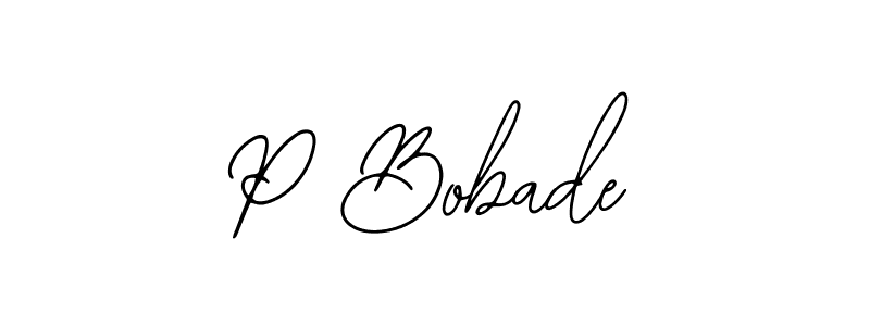 How to make P Bobade signature? Bearetta-2O07w is a professional autograph style. Create handwritten signature for P Bobade name. P Bobade signature style 12 images and pictures png