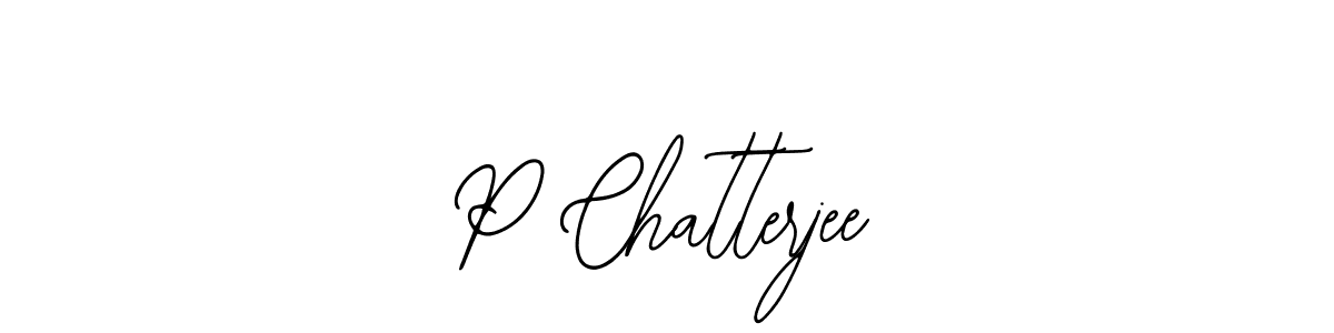 How to make P Chatterjee name signature. Use Bearetta-2O07w style for creating short signs online. This is the latest handwritten sign. P Chatterjee signature style 12 images and pictures png